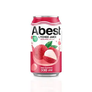 ABEST LYCHEE suyu konserve meyve suyu 330ML içecek üreticisi ihracat için yüksek kalite