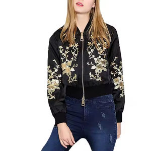 Chaqueta universitaria de satén de manga larga para mujer de alta calidad, ropa de abrigo informal con forro de nailon transpirable, último estilo - Product Image 1