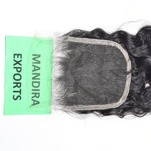 100% vierge naturelle vietnamienne extensions de cheveux humains Machine Double trame cuticule alignée 5*5 fermeture ondulée Temple cheveux humains - Product Image 4