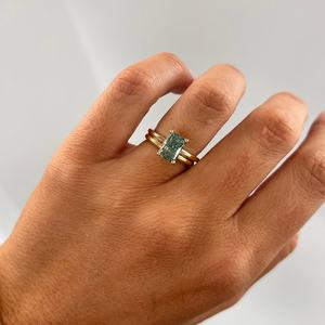 Bague en moissanite de luxe, taille radiant, couleur verte, cadeau d'anniversaire en or, bijoux de mariée, prix fabricant personnalisé - Product Image 3