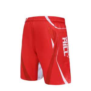 GREEN HILL 2023 Shorts de MMA Rojos con Diseño Personalizado, Ropa Deportiva de Seda con Técnica de Sublimación para Entrenamiento de Combate, Elásticos y Lavables - Product Image 1
