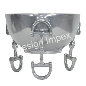 Cuencos modernos con Base de equilibrio de pantalla para vajilla de Navidad, cubiertos hechos a mano, cuenco elegante con herradura de caballo de aluminio - Product Image 2