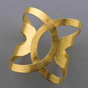 Brazalete de latón chapado en oro de moda con estilo para mujer, joyería de perlas de elegancia moderna, brazalete de moda de diseño Original - Product Image 4