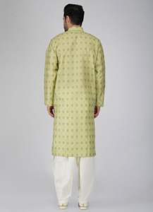 Festive <b>Men's</b> Shalwar Kameez Collection for Eid Elegant Style Celebratory Colors Premium Ethnic Attire Punjabi Kurta <b>Pajama</b> - Product Image 5