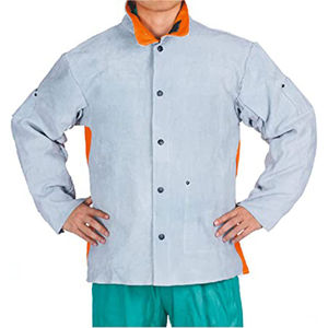 Veste de travail en cuir de qualité supérieure pour la protection industrielle, prix de gros, ignifuge, résistante aux flammes, veste de sécurité pour soudeurs - Product Image 6