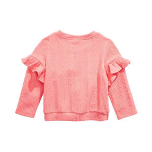 First Impressions Felpa rosa con applicazione fiocco per bambina, taglia 18M - Product Image 2