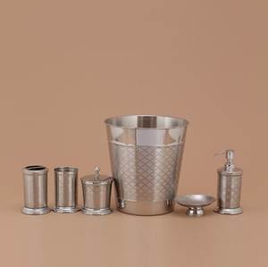 Antique Copper Metal <b>Bathroom</b> <b>Accessories</b> Handcrafted Soap Dispenser Buckets Use in Hotel <b>Bathroom</b> <b>Set</b> - Product Image 4