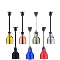 Lampe chauffante pour buffet or et argent Lampe chauffante de luxe pour affichage d'aliments pour restaurant