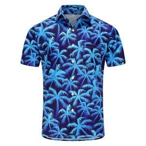 Chemises à manches courtes imprimées douces pour hommes avec étiquette de broderie de logo de marque personnalisé et emballage de cadeau - Product Image 2