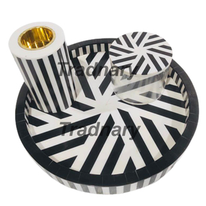 Le plateau de brûleur d'encens en marbre noir cristal de Pvt Ltd traditionnel définit le brûleur de Bakhoor de résine pour des cadeaux d'intérieur de Ramadan - Product Image 1