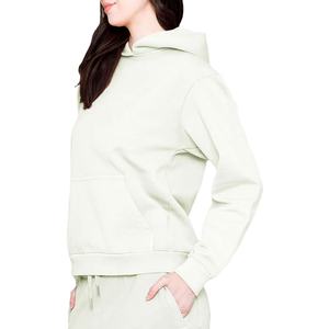 Sudadera con capucha en diseño personalizado Tallas grandes Mezcla de tela Sudadera con capucha Sudadera de gran tamaño Sudadera con capucha de manga larga para mujer - Product Image 1