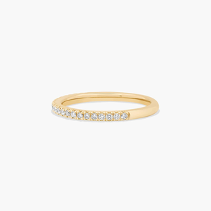 Minimalist 10K Gold <b>Stacking</b> <b>Ring</b> With Round Cut Lab Grown Diamonds Elegant Women Engagement Gift for Wedding Anniversary Party - Product Image 5