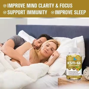 Cápsula de Ashwagandha orgánica Premium con extracto de raíz puro al 100 por ciento potente adaptógeno para el equilibrio hormonal alivio del estrés estado de ánimo - Product Image 3