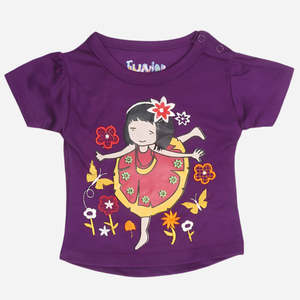Camiseta para niña recién nacida - Morado - Product Image 1