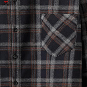 เสื้อเชิ้ตผ้าฟลานเนลผู้ชาย ผลิตอย่างมืออาชีพ ผ้าฝ้าย 100% สกรีนโลโก้ตามสั่ง สวมใส่สบาย ระบายอากาศได้ดี แห้งเร็ว - Product Image 4