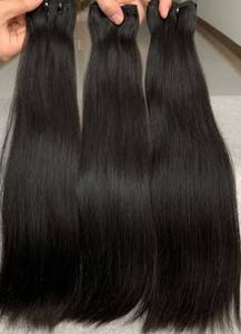 TEMPLE CUTICULES NON TRAITÉES EXTENSIONS DE CHEVEUX HUMAINS ALIGNÉS TRAMES DE MACHINE PAQUETS DE COULEUR NOIRE ET BRUNE - Product Image 6