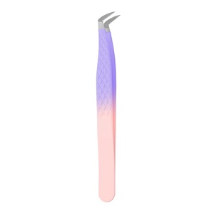 Kit de pinces à cils Royal Tweezers Private Label pour isolation de volume, avec pointe en fibre, en acier inoxydable, longueur 10 mm, pour extension de cils - Product Image 1