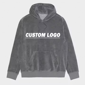 เสื้อฮู้ดดี้ผ้าฝ้ายหนานุ่มคุณภาพสูงสำหรับผู้ชาย สไตล์สตรีทแวร์  รักษ์โลก  พร้อมโลโก้แบบกำหนดเองสำหรับฤดูหนาว - Product Image 4