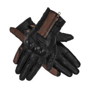 Gants de course d'hiver en cuir pour hommes, coupe-vent, pour le sport, avec protection douce de la paume et sangle de poignet réglable - Product Image 4
