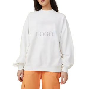 Sudadera OEM con estampado bordado para mujer con hombro caído, patrón largo y sólido, moda de invierno y otoño - Product Image 2