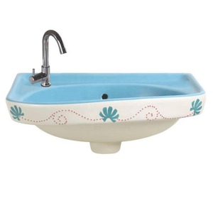 Lavabo de superficie sólida independiente de diseño de forma redonda Lavabo de baño de pedestal Una pieza Blanco brillante o mate - Product Image 4