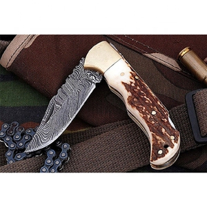 Couteau de poche pliant en acier damas à bas prix pour les couteaux pliants de poche de camping en plein air à vendre - Product Image 6