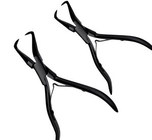 Pinzas para Extensiones de Cabello Negras Mate y Plateadas Sostenibles, Pinzas de Alta Calidad con Micro-Enlace, Herramientas de Calidad Superior, Pinzas para Cuentas - Product Image 6