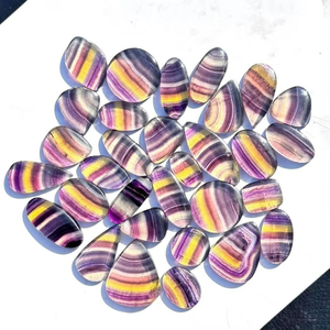 Venta al por mayor de alta calidad 100% Natural hecho a mano fluorita piedra preciosa cabujón Grado Superior pulido piedras preciosas sueltas mejor calidad - Product Image 2