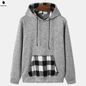 สเวตเชิ้ตแบบสวมหัวของผู้ชายผ้าเทอร์รี่เนื้อผ้าฝ้ายโพลีเอสเตอร์100% ออกแบบได้ตามต้องการ - Product Image 2