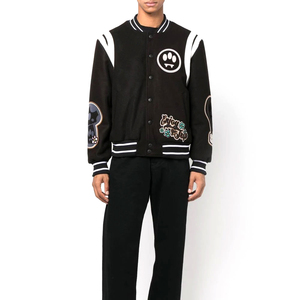 Veste universitaire d'hiver personnalisée OEM pour homme avec broderie de logo sur mesure, style gothique, imperméable, écologique et réversible - Product Image 2