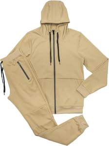 Ensemble de survêtements de sport 2 pièces de couleur unie pour hommes, sweat à capuche, pantalon de jogging, survêtement du Pakistan - Product Image 4