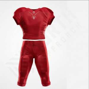 Ensemble complet de maillot et pantalon de football américain OEM, design personnalisé, ensemble uniforme à séchage rapide, équipement d'équipe professionnel pour hommes, taille plus, 100% - Product Image 1