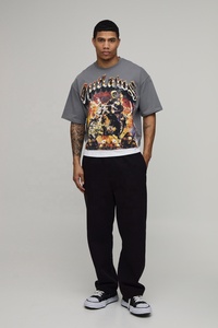 T-shirts imprimés graphiques de haute qualité en jersey polyester/coton respirant de 300 grammes pour hommes, vêtements décontractés de rue - Product Image 3