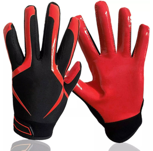 Meilleures ventes Gants de football américain Gants de football sportif en cuir et en silicone - Product Image 3