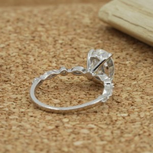 Radiant Chic Lab Grown Diamond Ring 18K Gold Oval Cut 2,50 CARAT VVS2 IGI Certified Fine Jewelry Compromiso Regalo DE BODA Mujeres - Product Image 2