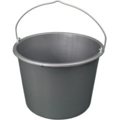 GRIPLINE D 20L Grey <b>Plastic</b> Construction <b>Bucket</b> - Product Image 1