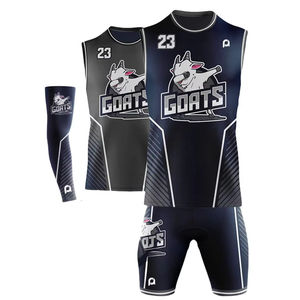 Uniformes de football de drapeau de compression sublimés personnalisés PURE Performance Capuche Réservoir Chemises de compression sans manches Maillots de football - Product Image 3