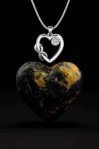 Collier en argent sterling 925 plaqué or 14 carats avec pendentif en forme de cœur en zircon cubique, couleur personnalisée chrétienne, élégant collier d'amour infini - Product Image 5