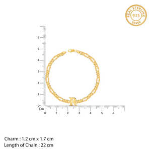 กำไลข้อมืออัลฟาสีทองมีเอกลักษณ์เฉพาะสำหรับผู้ชาย - Product Image 5