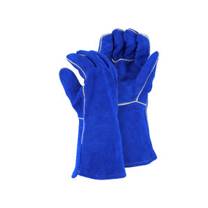 Guantes de soldadura de cuero de seguridad industrial Guantes de cuero resistentes a la abrasión y perforaciones para guantes de operador de equipo pesado - Product Image 1