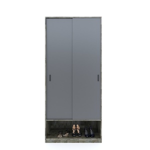 Armario Compacto con Puerta Corredera, Diseño Minimalista, Madera de Caucho TQA68037, Función Plegable para Muebles de Hogar en Dormitorio o Apartamento - Product Image 1