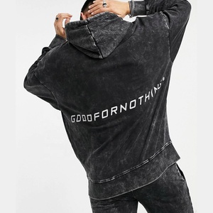 Streetwear Boxy Fit Joggers Hombres Chándal Personalizado Acid Wash Baggy Tech Fleece Ropa deportiva Chándales para hombres - Product Image 2