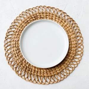 Napperon rond jacinthe d'eau naturelle de haute qualité vaisselle pour restaurant Boho handwicker fabriqué au Vietnam en gros - Product Image 5