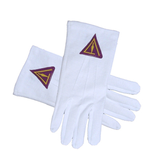 Guantes Masónicos Blancos de Diseño Ceremonial Formal, Ideales para Rituales de Logia, Reuniones y Eventos Oficiales - Product Image 6