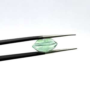 Cuentas de Fluorita Natural en Forma de Labios, 14x8 mm, Talladas a Mano, Dijes de Piedras Preciosas con Forma de Labios, Fluorita Labial - Product Image 4