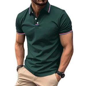 Camiseta POLO de algodón 100% de verano para hombre, camiseta de secado rápido, cómoda, transpirable, sólida, para viajes deportivos, negocios - Product Image 1