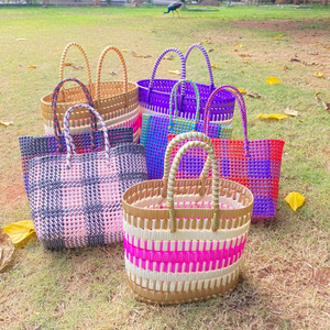 แฮนด์เมดในอินเดียถุงช้อปปิ้งผ้าไนลอนทำจากพลาสติก PP แบบใช้ซ้ำได้เป็นมิตรต่อสิ่งแวดล้อม - Product Image 1