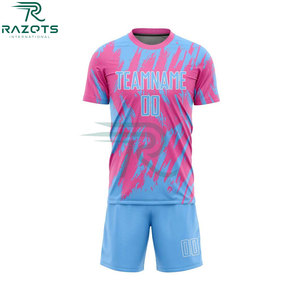 Razorts International Custom Men's Football Jersey 100% Polyester Sublimation Soccer Uniform Plus Size Short Sleeve - Product Image 2