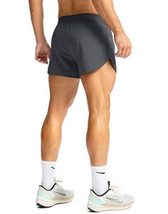 Pantalones cortos de gimnasio de estilo minimalista para hombre, sencillos, ligeros, de tela de secado rápido, con cintura elástica, ajustados, ideales para entrenamiento diario, ropa de calle - Product Image 2