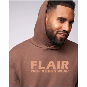 Pull à capuche en coton biologique 100% pour hommes, épais, épais et surdimensionné, Streetwear d'hiver, motif solide, broderie écologique - Product Image 5